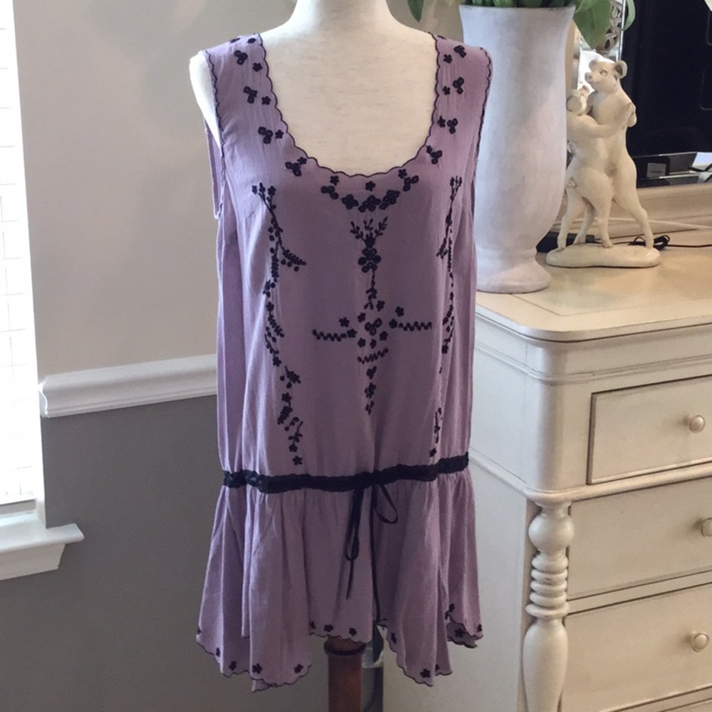 Free People Mini Lilac with Black Embroidery
